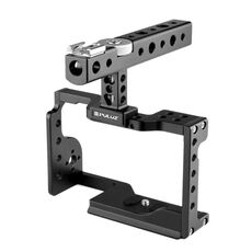 Stabilizzatore a gabbia per videocamera PULUZ con impugnatura per Sony A6600 / ILCE-6600 (nero)