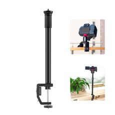 Pulluz C Morsetto a morsetto Light Stand Destensione Asta dell'albero centrale Asta monopod Kit da supporto, Lunghezza dell'asta: 33-60 cm (nero)