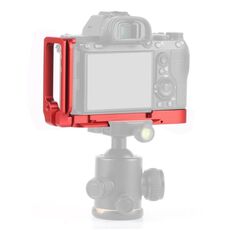 PULUZ Supporto per base con staffa a piastra a sgancio rapido verticale da 1/4 di pollice per Sony A9 (ILCE-9) / A7 III / A7R III (rosso)