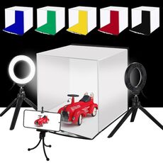 PULUZ 30 cm pieghevole a anello portatile luce illuminazione foto di illuminazione da tiro kit di scatole con 6 colori (nero, bianco, giallo, rosso, verde, blu), dimensioni di svolta: 31 cm x 31 cm x 32 cm
