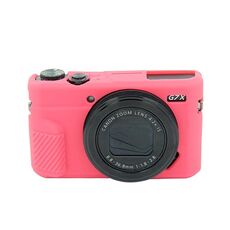 Custodia protettiva in silicone morbido PULUZ per Canon EOS G7 X Mark II (rosa rossa)