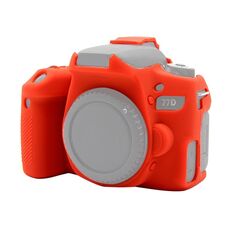 Custodia protettiva in silicone morbido PULUZ per Canon EOS 77D (rossa)