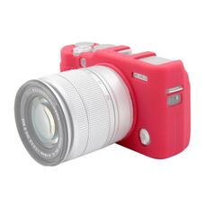 Custodia protettiva in silicone morbido PULUZ per FUJIFILM X-A3 / X-A10 (rosa rossa)