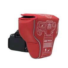 Custodia impermeabile per fotocamera per Canon EOS M100 / M50 / M10 / M6 / M5 / M3 (rosso)