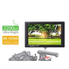 FEELWORLD FW279 7 pollici ultra luminoso 2200 nit su fotocamera monitor DSLR da campo Full HD 1920x1200 4K HDMI Ingresso Uscita Alta luminosità per DSLR Stablizer