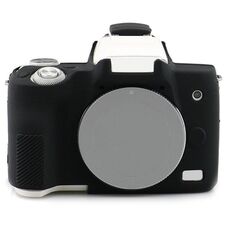 Custodia protettiva per corpo in pelle con armatura in silicone Richwell per fotocamera digitale Canon EOS M50 (nera)