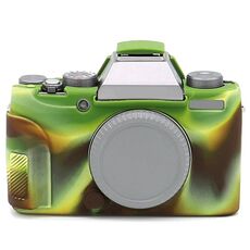 Custodia per fotocamera in gomma con corpo in silicone morbido TPU Richwell Custodia completa per fotocamera digitale Fujifilm Fuji X-T100 (mimetica)
