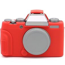 Custodia rigida per fotocamera in gomma con corpo in TPU in silicone morbido Richwell Cover completa per fotocamera digitale Fujifilm Fuji X-T100 (rossa)