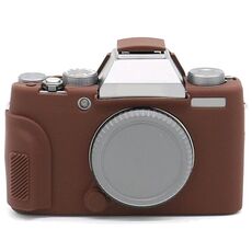 Custodia rigida per fotocamera in gomma con corpo in TPU in silicone morbido Richwell Cover completa per fotocamera digitale Fujifilm Fuji X-T100 (caffè)