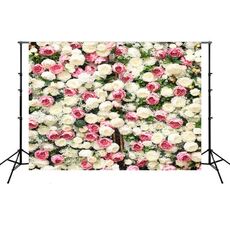 2.1m x 1.5m Simulazione del muro di fiori Rose Wedding Party Arrangement 3D Photography Background Cloth (H4)