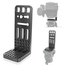 BEXIN L130A Staffa per piastra a sgancio rapido a scatto verticale L Supporto per base con fori per viti da 1/4 di pollice