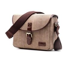 Custodia per borsa fotografica retrò per Canon EOS 200D 77D 7D 80D 800D 1300D 6D 70D 760D 750D 700D 600D 100D 1200D 1100D SX540 (cachi scuro)