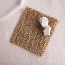 10 pezzi 12x12 cm bordi strappati vintage grossolana iuta profumata candela sottobicchiere fotografia decorazione puntelli (ondulato)