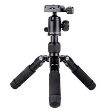 Xiletu FM5S-MINI Supporto per treppiede da tavolo mini con gambe pieghevoli a 5 sezioni (nero)