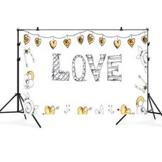 2.1 m x 1.5 m San Valentino Photo Party Layout Puntelli Fotografia Sfondo Panno (016)