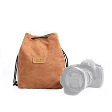 S.C.COTTON Liner Protezione digitale antiurto Borsa per obiettivo SLR portatile Borsa per fotocamera singola micro Square Khaki L