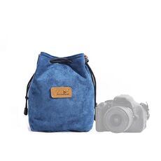 S.C.COTTON Liner Protezione digitale antiurto Borsa per obiettivo SLR portatile Borsa per fotocamera singola micro Square Blue M