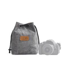 S.C.COTTON Liner Protezione digitale antiurto Borsa per obiettivo SLR portatile Borsa per fotocamera singola micro Square Grey M.