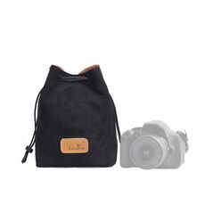 S.C.COTTON Liner Protezione digitale antiurto Borsa per obiettivo SLR portatile Borsa per fotocamera singola micro Square Black M