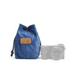 S.C.COTTON Liner Protezione digitale antiurto Borsa per obiettivo SLR portatile Borsa per fotocamera singola micro Square Blue S
