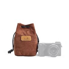 S.C.COTTON Liner Protezione digitale antiurto Borsa per obiettivo SLR portatile Borsa per fotocamera singola micro Square Brown S