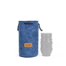 S.C.COTTON Liner Protezione digitale antiurto Borsa per obiettivo SLR portatile Borsa per fotocamera singola micro Round Blue M.