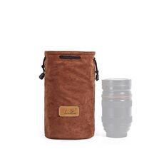 S.C.COTTON Liner Protezione digitale antiurto Borsa per obiettivo SLR portatile Borsa per fotocamera singola micro Round Brown M.