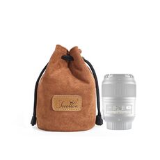 S.C.COTTON Liner Protezione digitale antiurto Borsa per obiettivo SLR portatile Borsa per fotocamera singola micro Round Khaki S