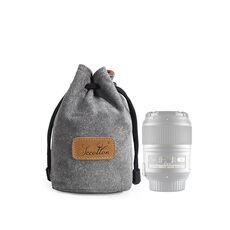 S.C.COTTON Liner Protezione digitale antiurto Borsa per obiettivo SLR portatile Borsa per fotocamera singola micro Round Grey S