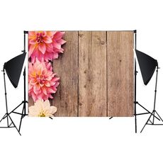 1,25m x 0.8m Tessuto di fiori di simulazione di simulazione di simulazione 3D di legno di 0.8m Panno del fondo (MB23)