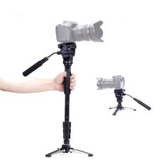 YUNTENG VCT-288RM SLR Fotocamera Monopiede Supporto per fotocamera Piede Testa idraulica Supporto per fotografia professionale, Altezza: 1,48 m