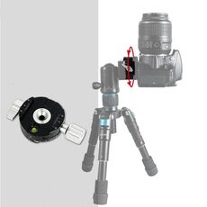 BEXIN QJ07 Supporto per clip panoramico con rotazione a 360 gradi Piastra a sgancio rapido per treppiede pan / tilt