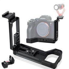 BEXIN Tipo push-pull Scatto verticale Supporto base staffa piastra a sgancio rapido L con slitta a contatto caldo per Sony ILCE-7RM4 / A7R4 / A7R IV