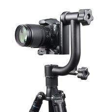 YELANGU Testa treppiede con giunto cardanico orizzontale a 360 gradi per fotocamere DV e SLR domestiche (nero)