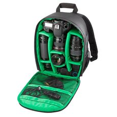 INDEPMAN DL-B013 Zaino portatile impermeabile antigraffio per sport all'aria aperta Borsa per fotocamera Borsa per tablet Telefono per GoPro, SJCAM, Nikon, Canon, Xiaomi Xiaoyi YI, iPad, Apple, Samsung, Huawei, Dimensioni: 26,5 * 12,5 * 33 cm (verde)