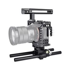 YELANGU CA7 YLG0908A-A Stabilizzatore a gabbia per videocamera con impugnatura per Sony A7K e A7X e A73 e A7S e A7R e A7RII e A7SII (nero)
