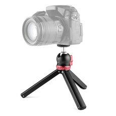 YELANGU T1 YLG1202A Mini treppiede da tavolo in metallo tascabile con testa a sfera a 360 gradi per DSLR e fotocamere digitali (nero)