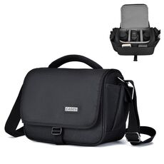 Borsa per fotocamera digitale portatile CADEN D27 con cinturino, dimensioni: 28,5x15,5x21 cm (nero)