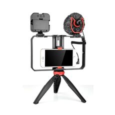 YELANGU PC204 YLG1801D Vlogging Live Broadcast LED Selfie Light Smartphone Video Rig Manico Kit staffa stabilizzatore con microfono e treppiede
