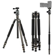 Treppiede portatile regolabile TRIOPO 853 in fibra di carbonio con testa a sfera D2-A per fotocamera SLR