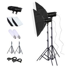 TRIOPO Oubao TTR300W 60x90cm Softbox da studio + Supporto per treppiede + 2x Lampadina Fotografia Illuminazione Set di traino