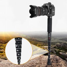BEXIN P308D Portable Travel Outdoor DSLR Camera Supporto per monopiede in lega di alluminio (nero)