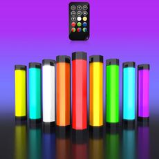 Luxceo RGB Photo colorato Photo LED Stick Video Light APP Control Controllo regolabile Temperatura a colori impermeabile Palmare a LED Lamp Light con telecomando (nero)