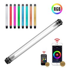 Luxceo P7rgb Pro Photo colorato Photo LED Stick Video Light APP Control Regolabile Temperatura di colore Temperatura impermeabile Palmare LED Lamp Light con telecomando