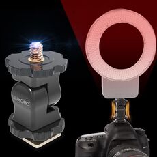 LUXCEO PA1 Fotocamera Universale Hot Shoe Holder Suming Ball-Head Bracket (Nero)