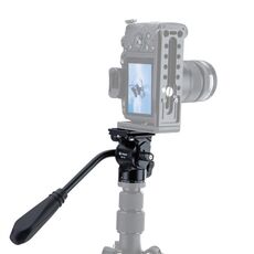 FOTOPRO MH-2A Lega di alluminio Videocamera per videocamera per videocamera heavy Duty Treppiede Testa di trascinamento del fluido con piastra scorrevole per DSLR & SLR Telecamere (Nero)