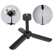 FOTOPRO SY-360 Desktop Vlogging Treppiede Supporto con moto a 360 gradi Morsetto per rotazione per piccole fotocamere digitali e smartphone (nero)