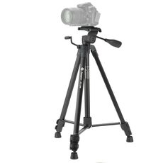 FOTOPRO X2 Lite 3 sezione Pieghevole Gambe pieghevoli Treppied Mount con Treppiede a Treppiede tridimensionale a U Testa e pinza telefonica per DSLR e fotocamera digitale, altezza regolabile: 53-157 cm (nero)