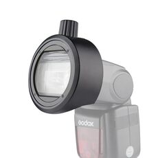 Badox S-R1 Flash Speedlite Shape Adattatore a forma rotonda per GODOX TT685 / V860II / V350 / TT600 (nero)