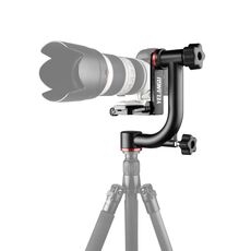 Yelangu A201 Header Gimbal Gimbal orizzontale a 360 gradi per telecamere DV e SLR (nero)